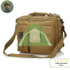 Sac à bandoulière multi poches Sac de survie Boutique Survivalisme | La boutique de survie Camel Brown